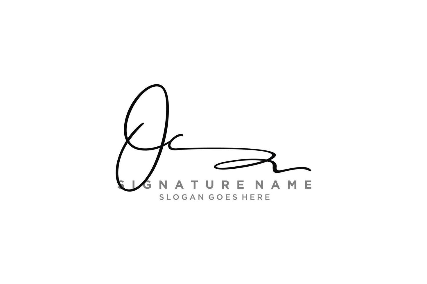 Initial OC Letter Signature Logo Template elegant design logo Sign Symbol template vector icon