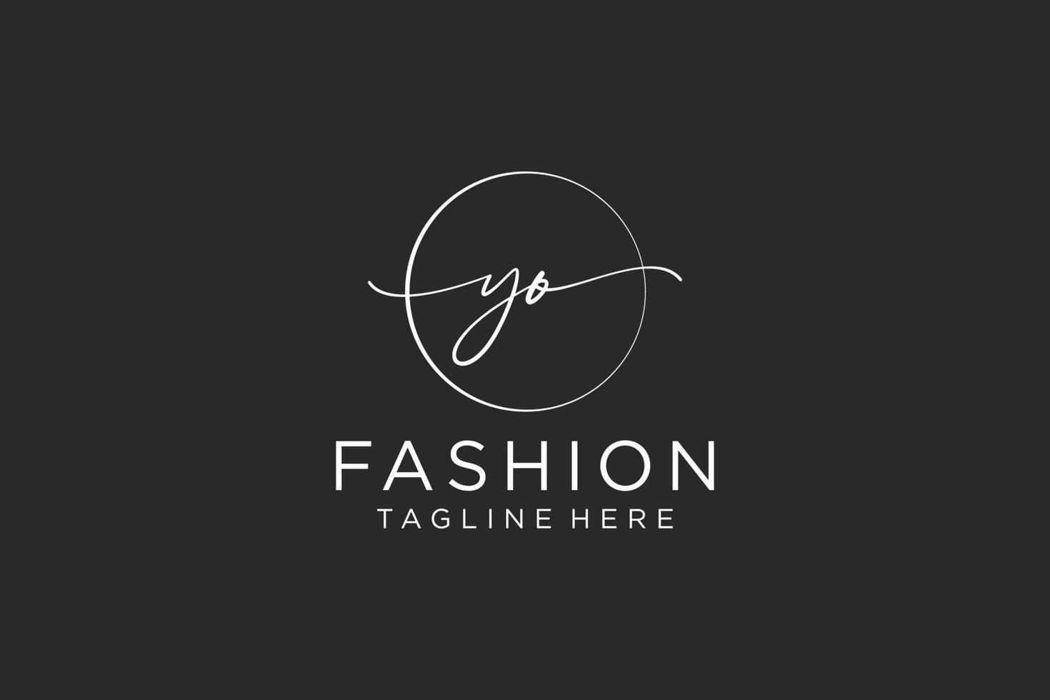 initial YO Feminine logo beauty monogram and elegant logo design, handwriting logo of initial signature, wedding, fashion, floral and botanical with creative template. vector