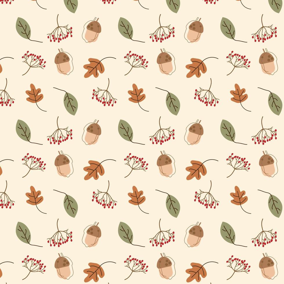 autumn pattern, vector illustration