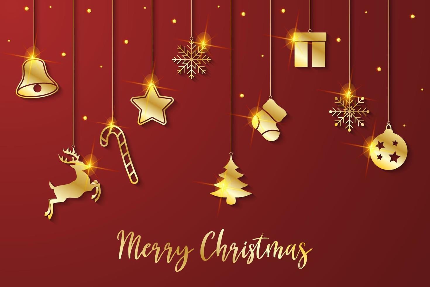 Modern christmas background design vector