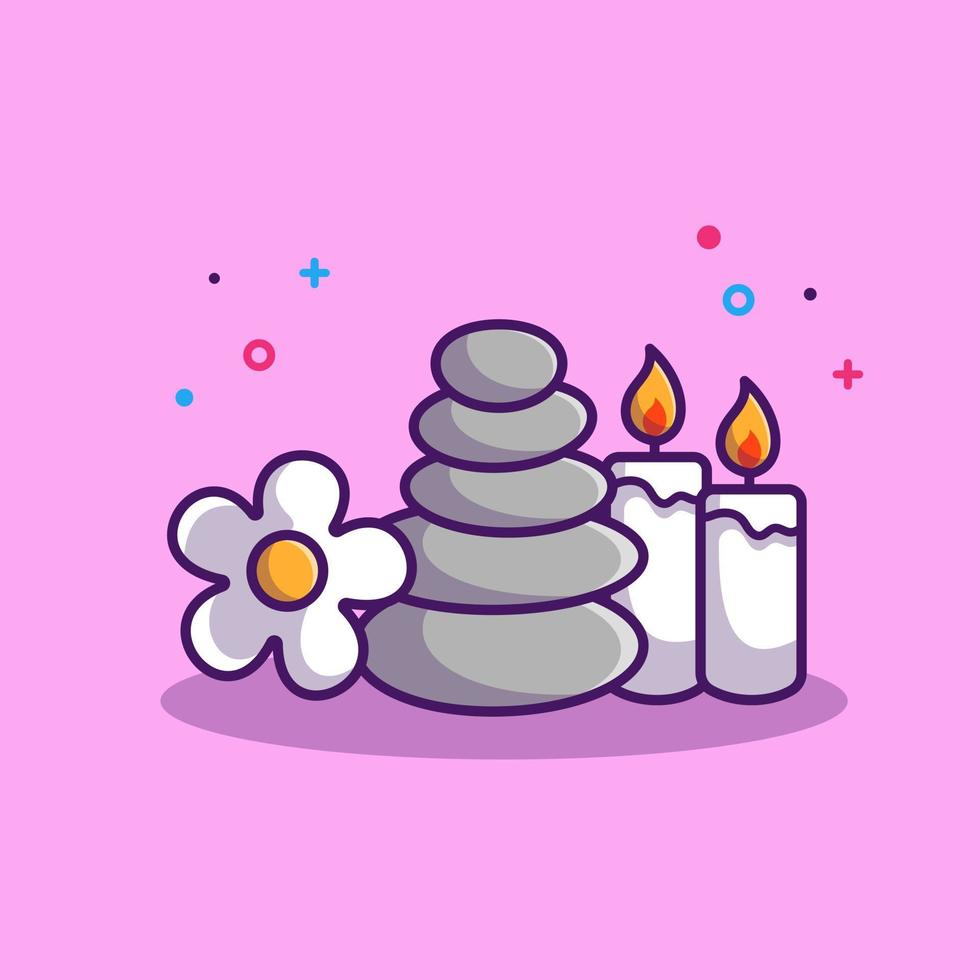 Spa Elements Essential Cartoon Vector Icon Illustration. Spa Icon Concept Isolated Premium Vector. Flat Cartoon Style