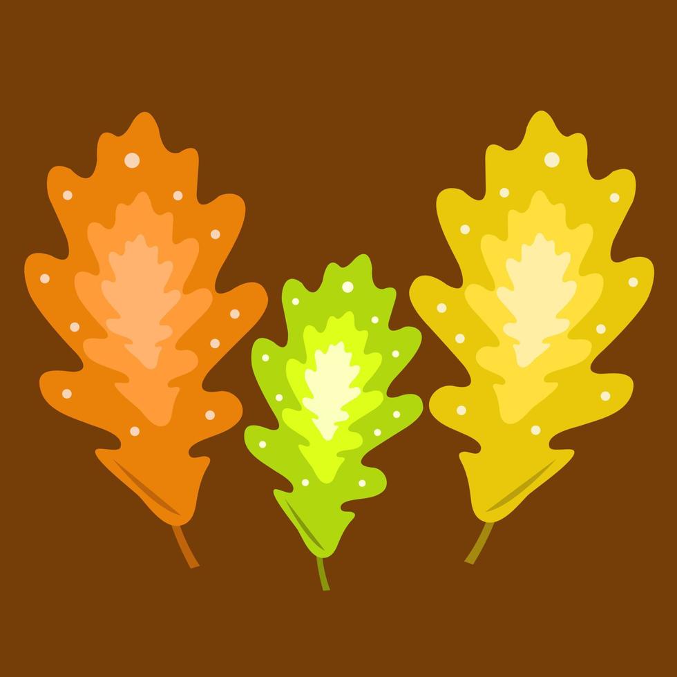 Ilustración de vector de hojas de otoño únicas para diseño gráfico y elemento decorativo