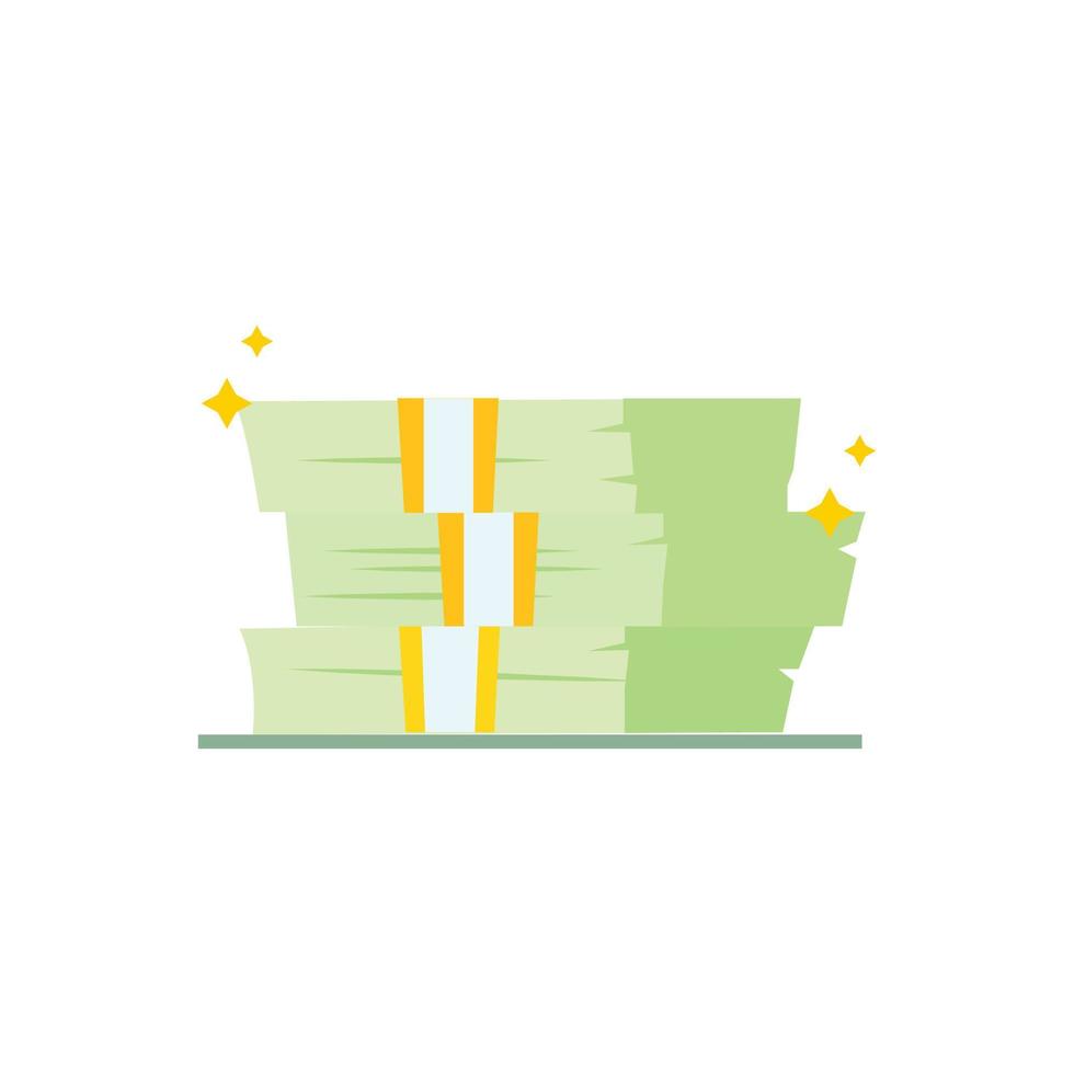 vector illustration of flat dollar bill, income, earning icon.