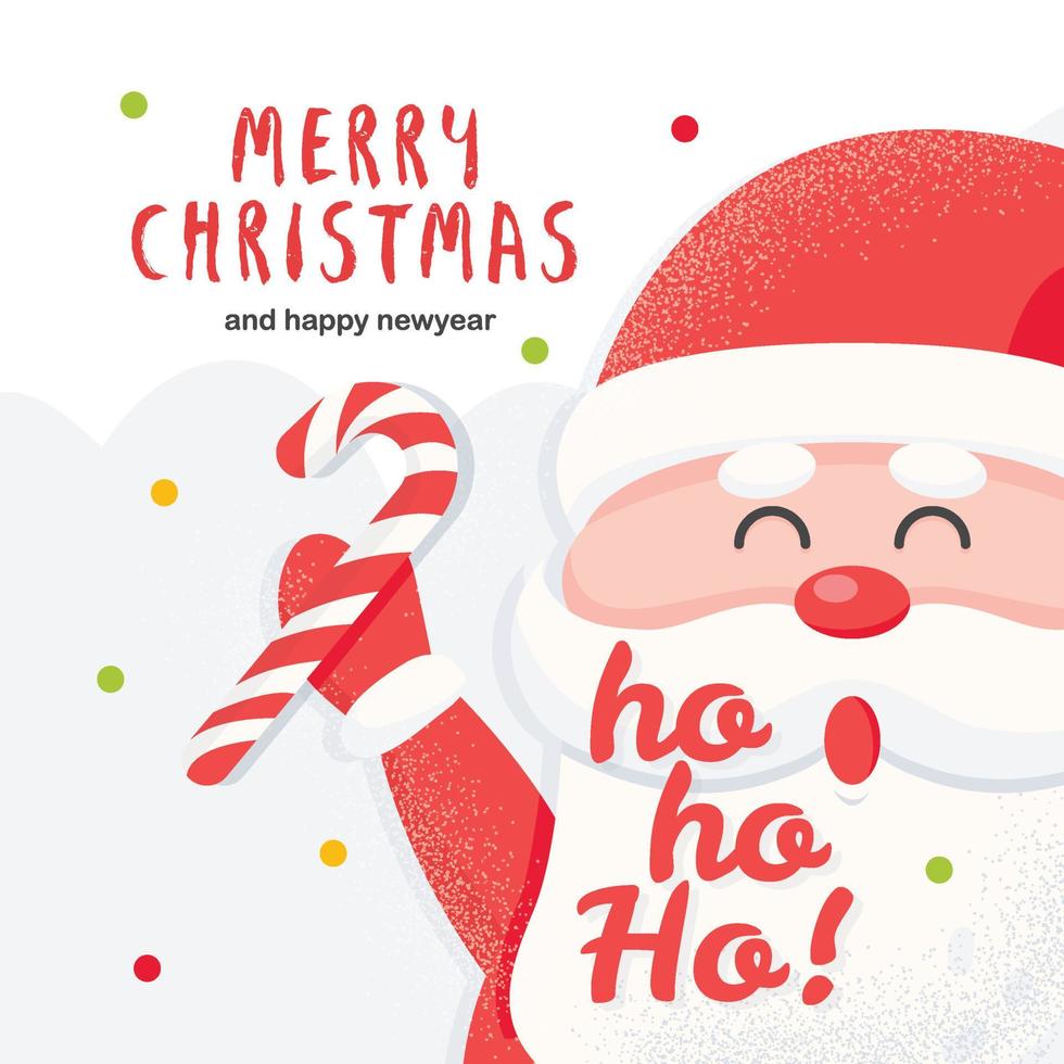 tarjeta de navidad vector santa claus