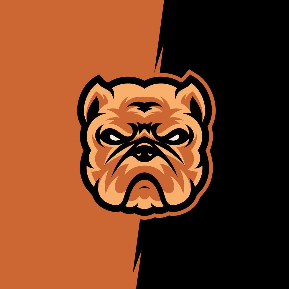 el logotipo de la mascota de la cabeza de perro pitbull diseña el carácter para el deporte y el logotipo de la mascota vector