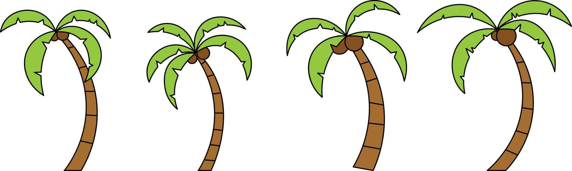 coconut tree vector design illustration isolated on white background