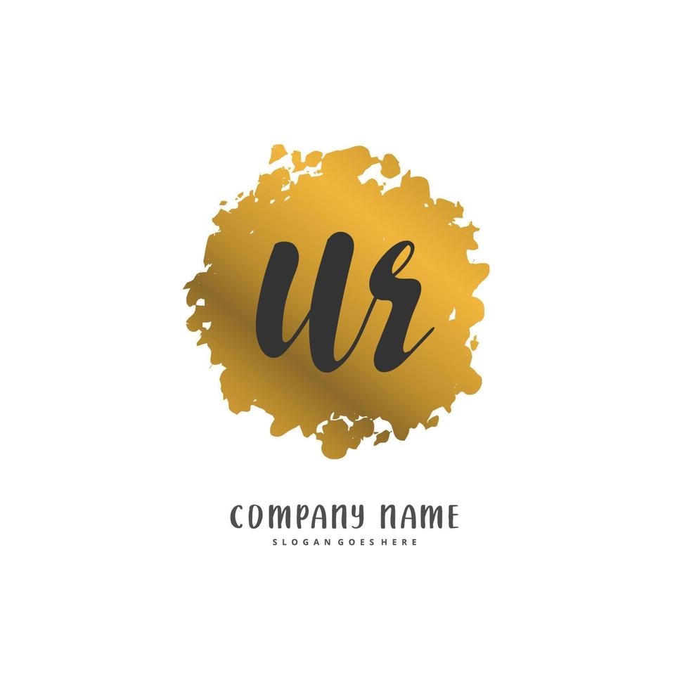 su escritura inicial y diseño de logotipo de firma con círculo. hermoso diseño de logotipo escrito a mano para moda, equipo, boda, logotipo de lujo. vector