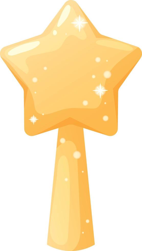 Gold star on Christmas tree. Tip of star on Christmas tree vector