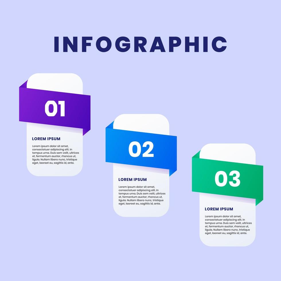 gradiente de color infográfico con plantilla gráfica de concepto empresarial vector