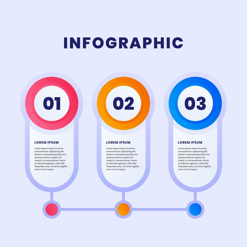 gradiente de color infográfico con plantilla gráfica de concepto empresarial vector