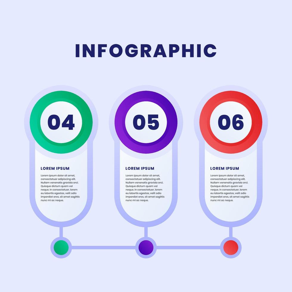 Infographic color gradient with concept business graphic template vector