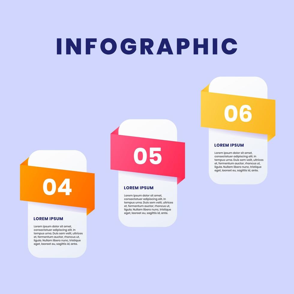 Infographic color gradient with concept business graphic template vector