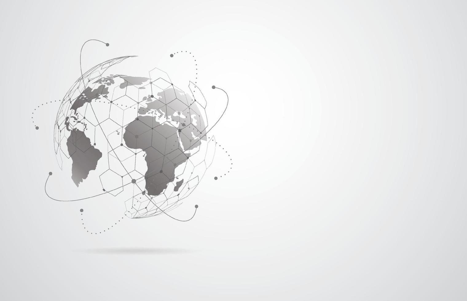 Global network connection. World map point and line composition concept of global business. Vector Illustration