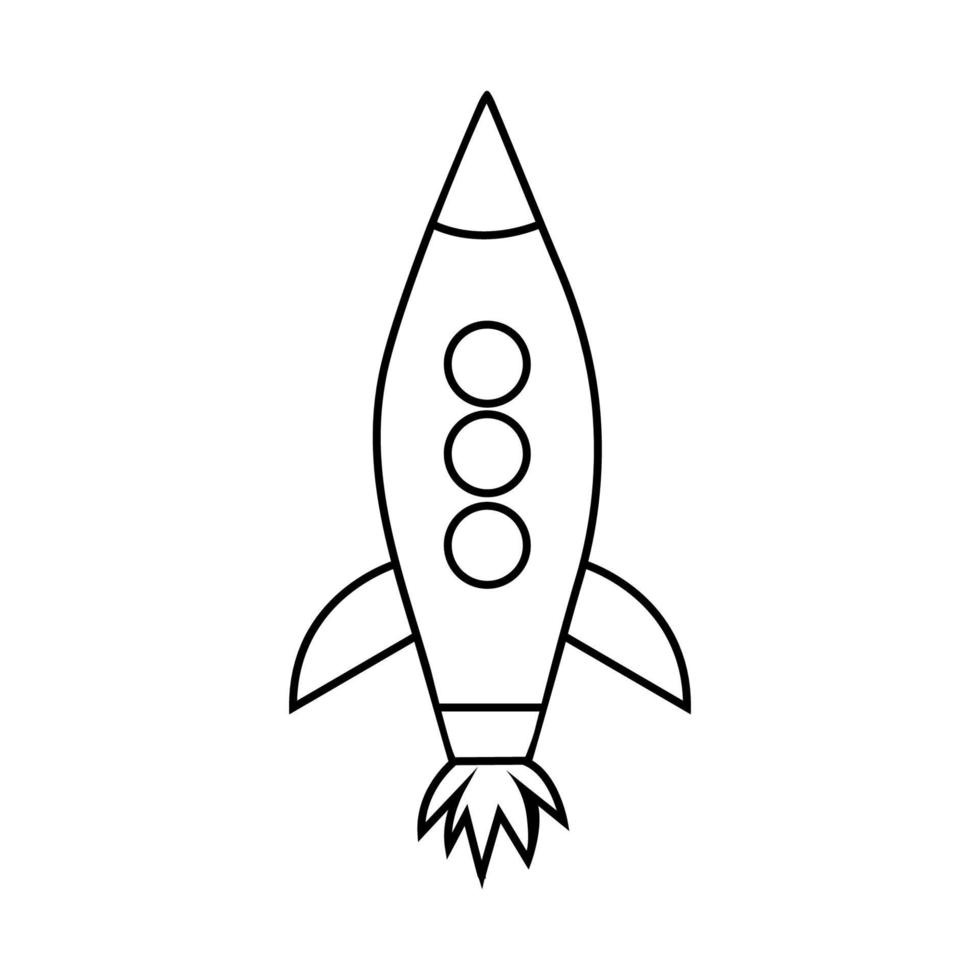 Rocket vector icon. Startup icon with editable stroke.