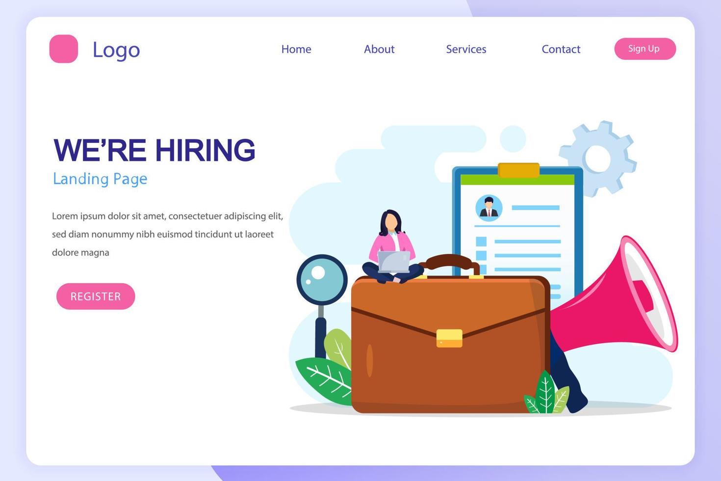 Join our team, we are hiring concept, vector illustration.