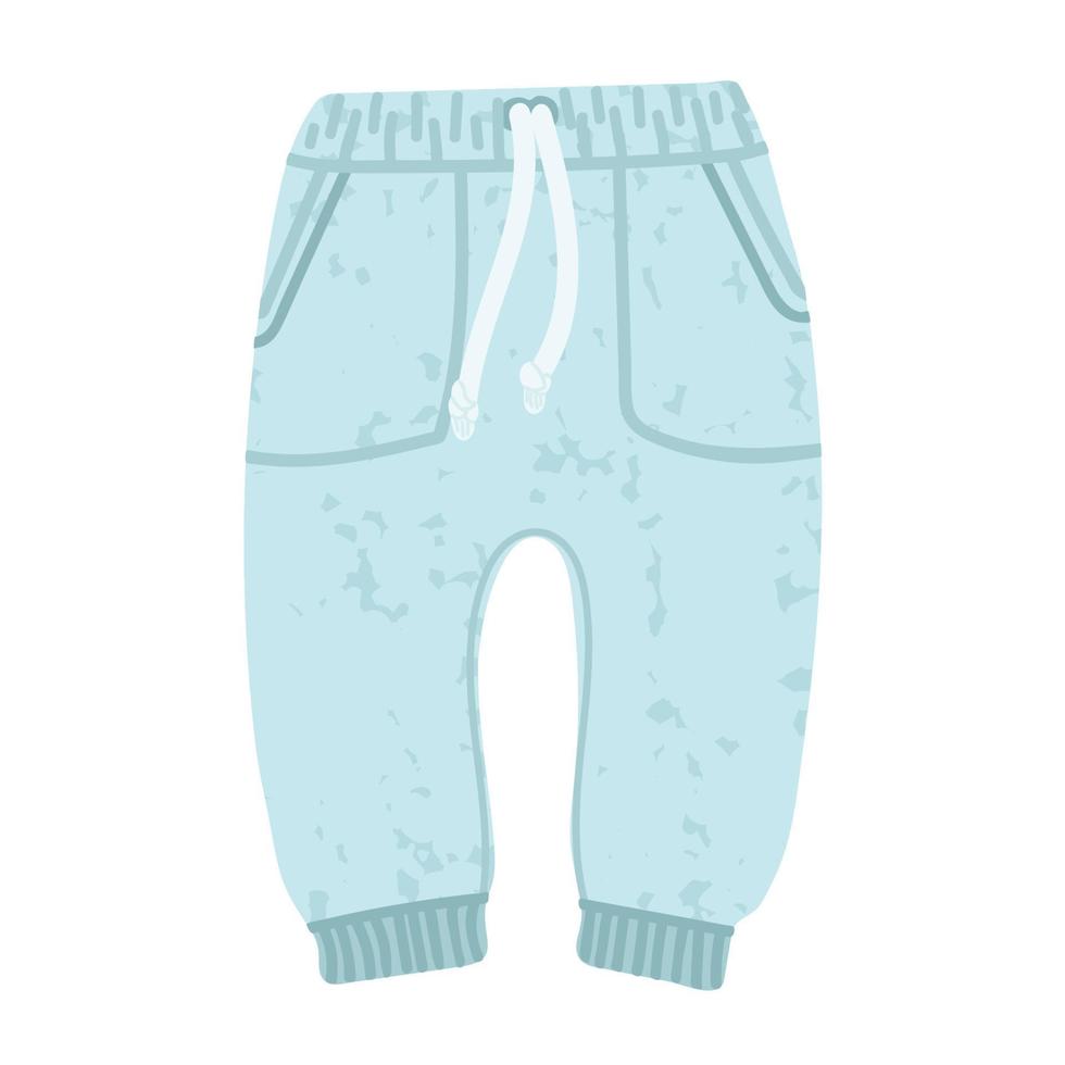 Vector Colorful Illustration of Pants Isolated on White Background