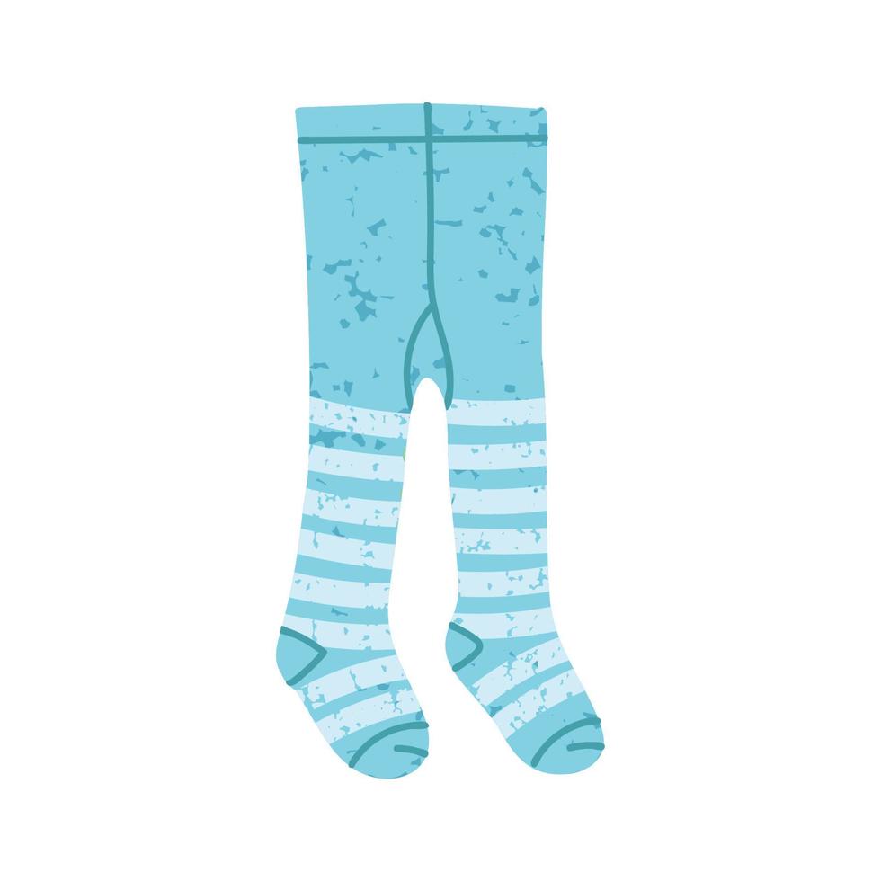 Vector Colorful Illustration of Knit Kids Tights isolated on white background