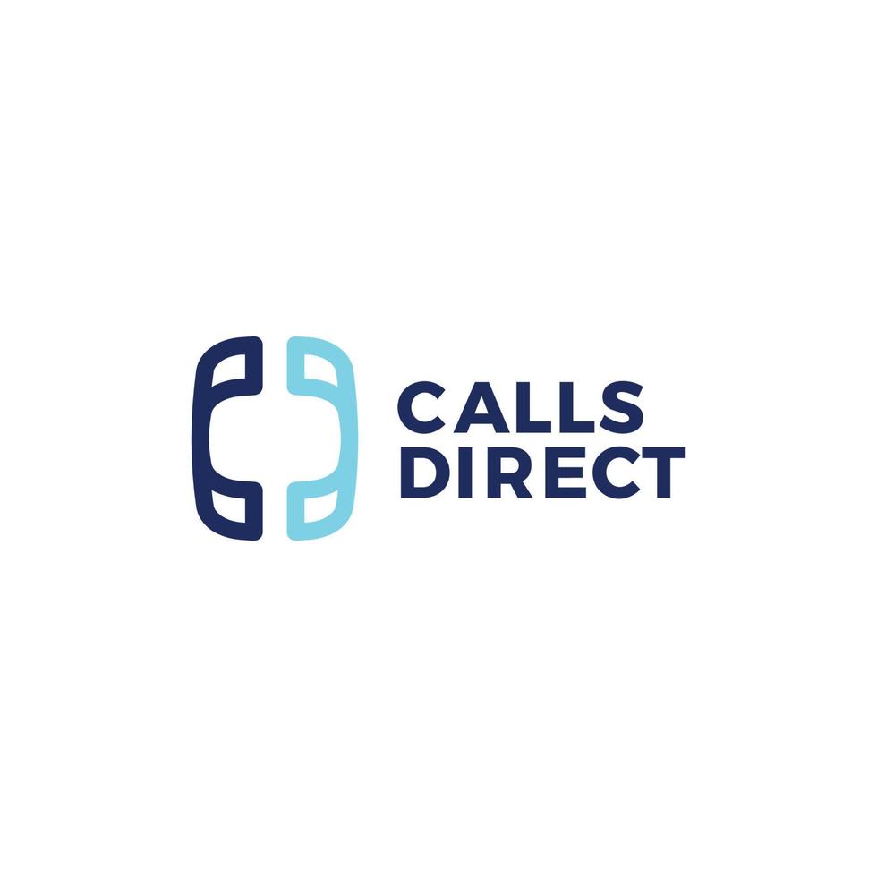 Calls Direct Logo Minimalism Vector