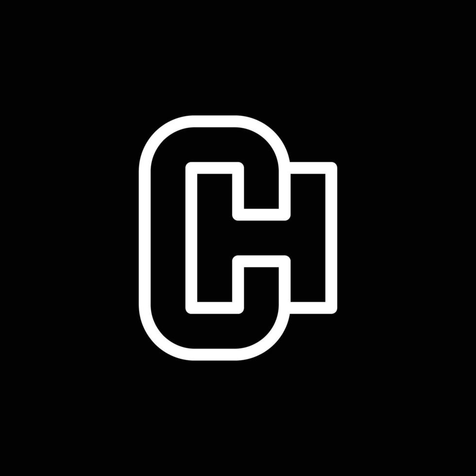 Monogram Letter CH Logo Vector
