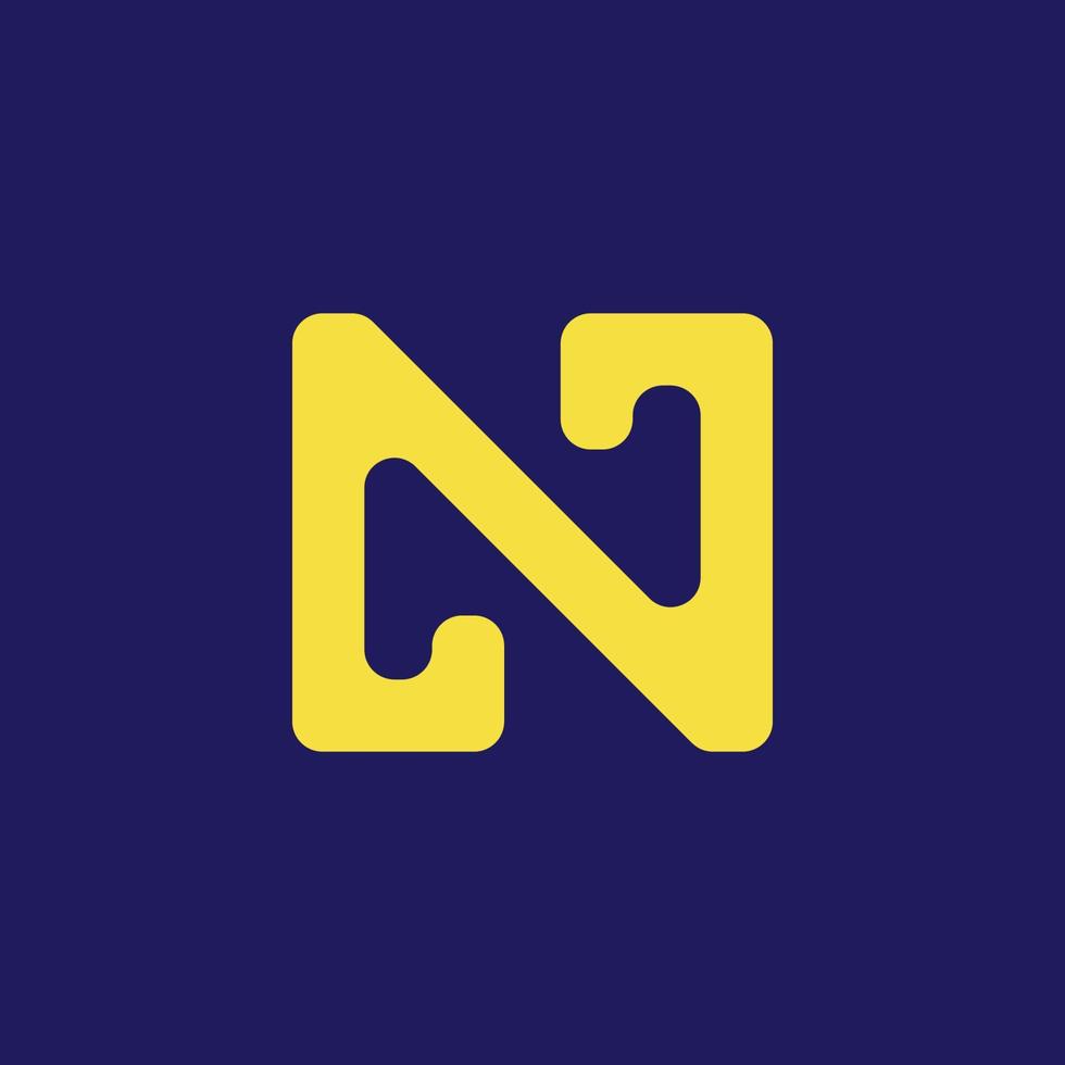 Letter N logo modern vector