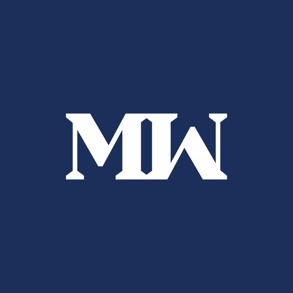 Monogram Letter MW logo vector