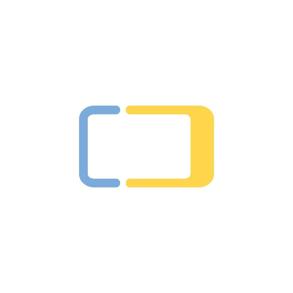 Mobile Phone icon and Letter CD Monogram vector
