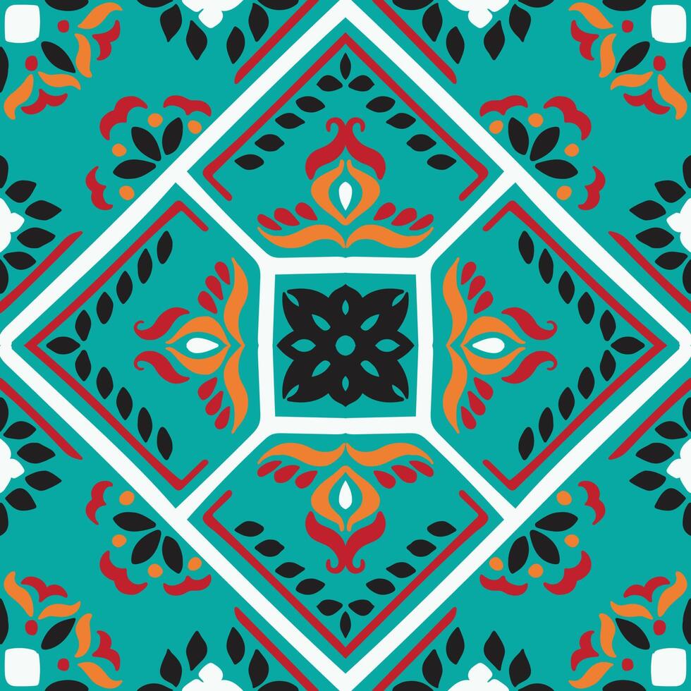 Seamless pattern with ethnic mandala ornament vector