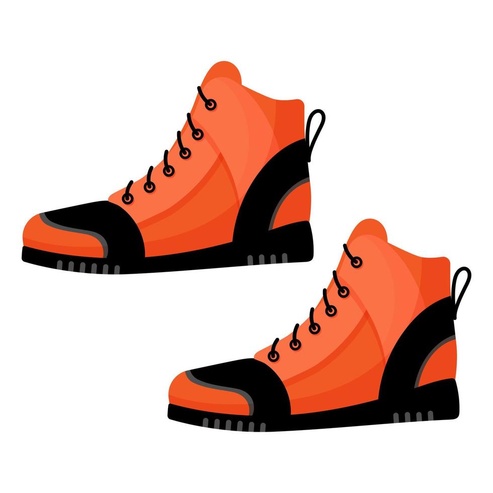 Player uniform, orange sneakers. 3x3 Basketball sport equipment. Summer games. vector
