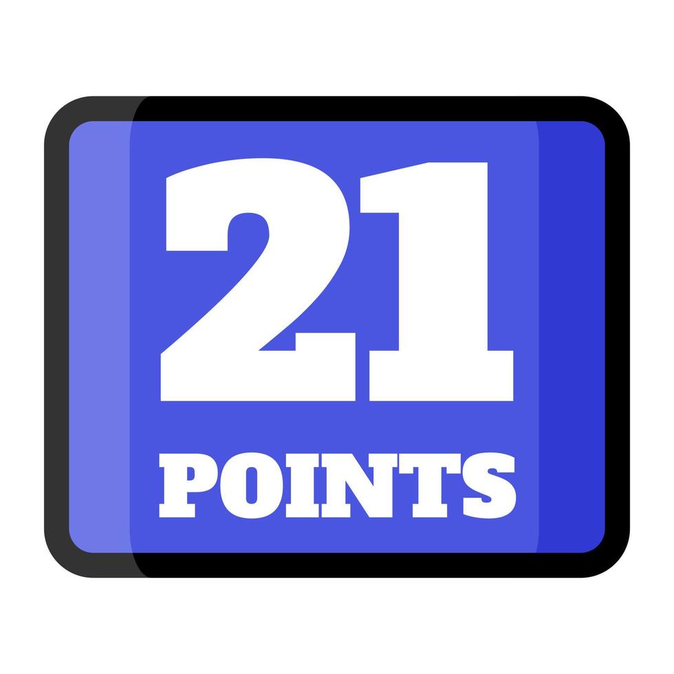 Table 21 points. 3x3 Basketball sport equipment. Summer games. vector