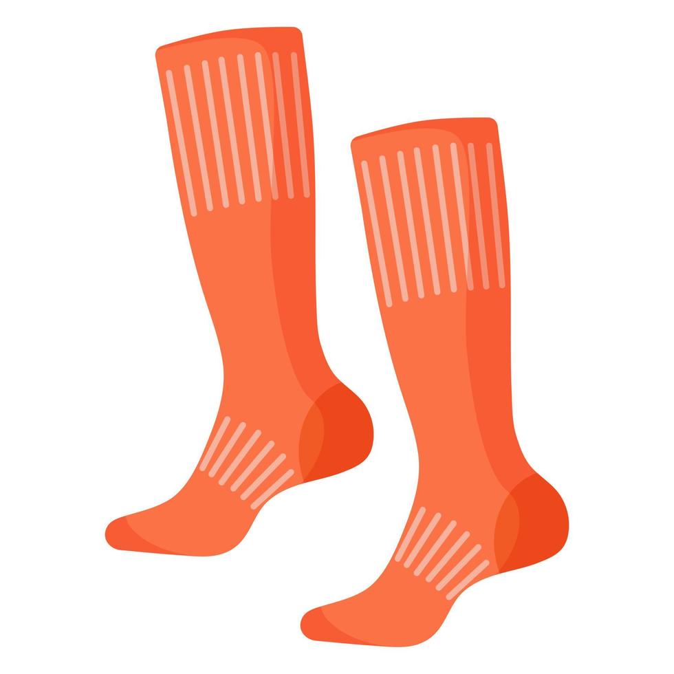 Player uniform, orange gaiters or leggings. 3x3 Basketball sport equipment. Summer games. vector