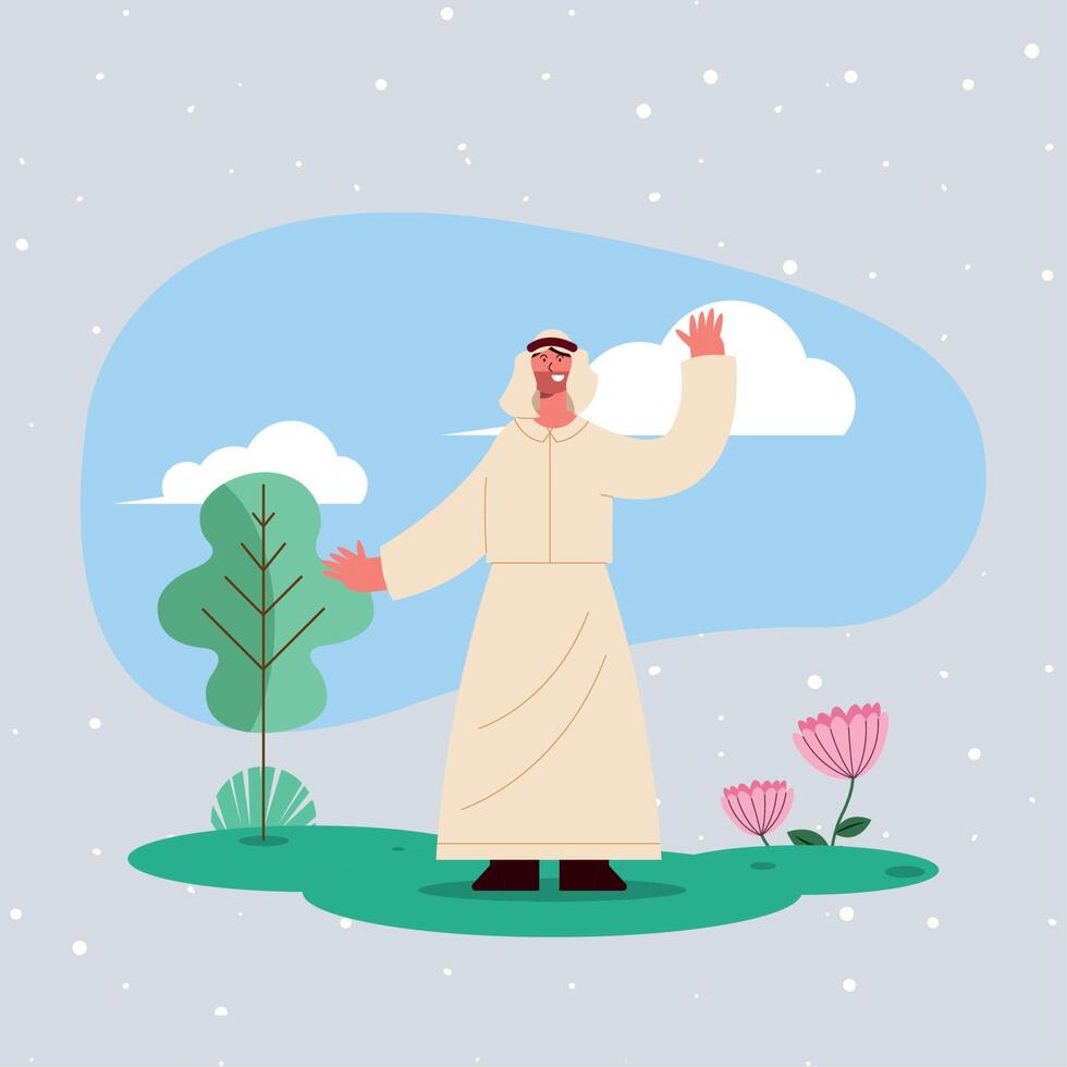 arabic man design vector