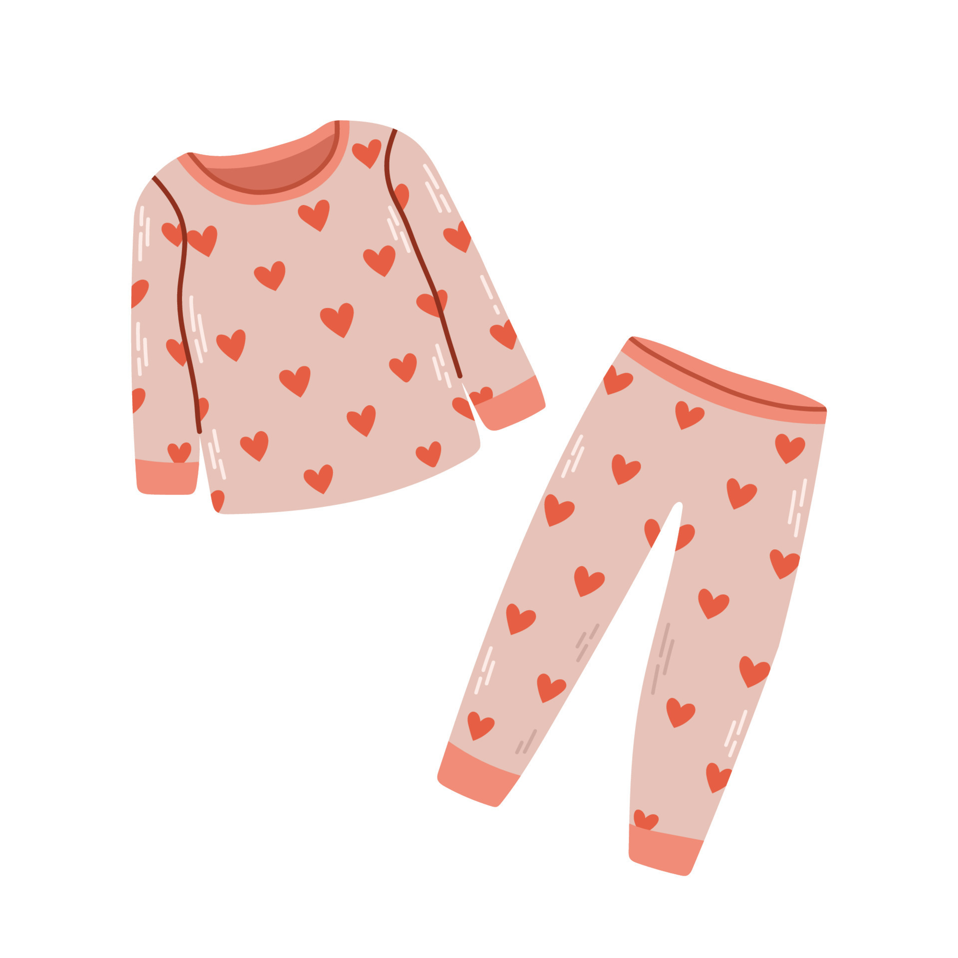 Sleepwear for girls pajama, nightgown, sleep suit, isolated vector  illustration eps 10 12890509 Vector Art at Vecteezy
