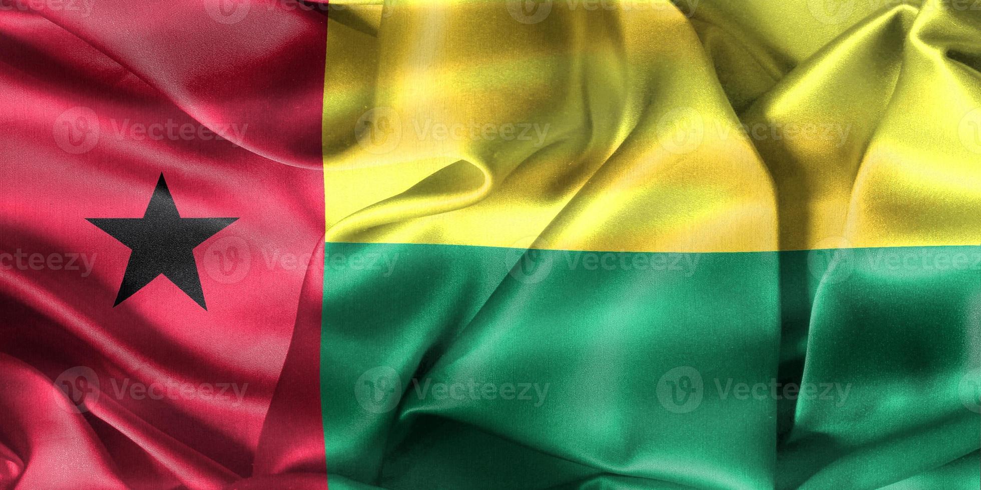Guinea-Bissau flag - realistic waving fabric flag photo