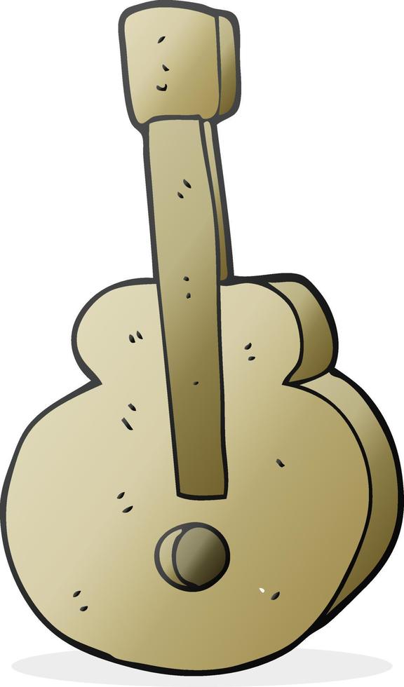 doodle character cartoon guitar vector