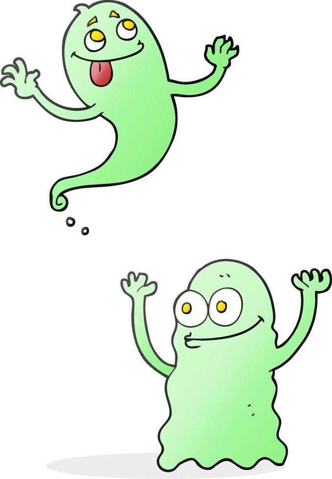 doodle character cartoon ghosts vector