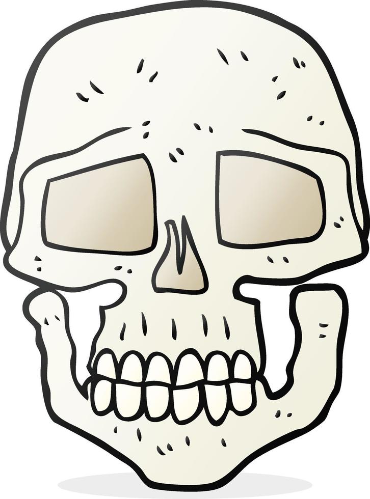 doodle character cartoon skull vector