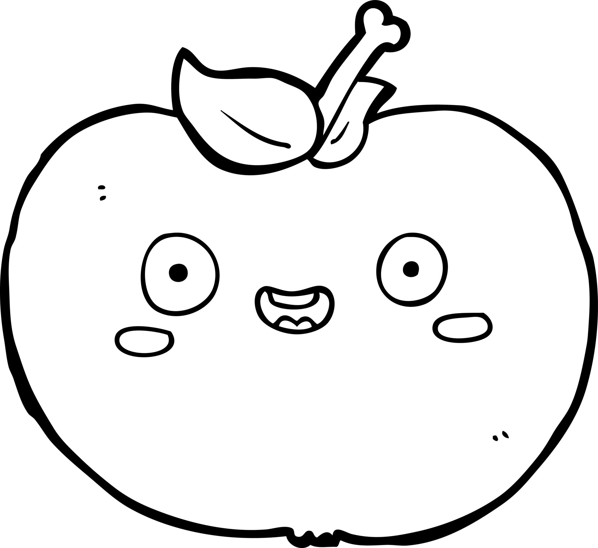 line drawing cartoon apple 12890995 Vector Art at Vecteezy