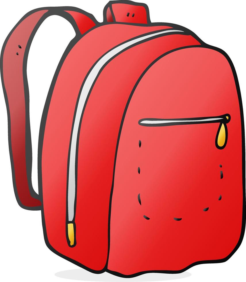 doodle character cartoon rucksack vector