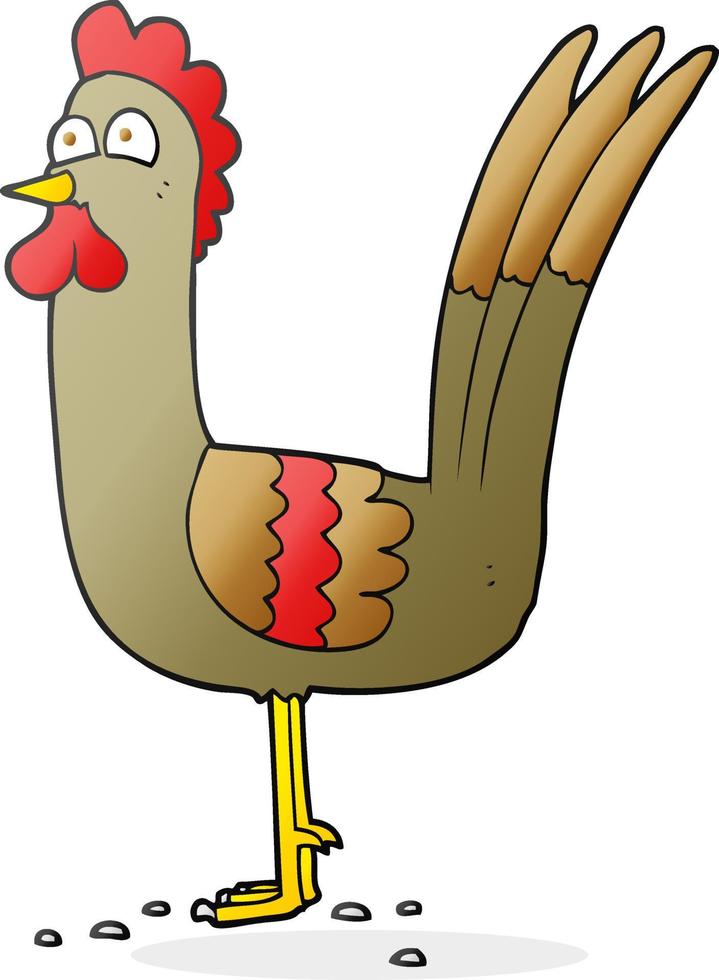 doodle character cartoon chicken vector