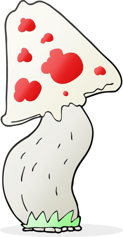 doodle character cartoon mushroom vector