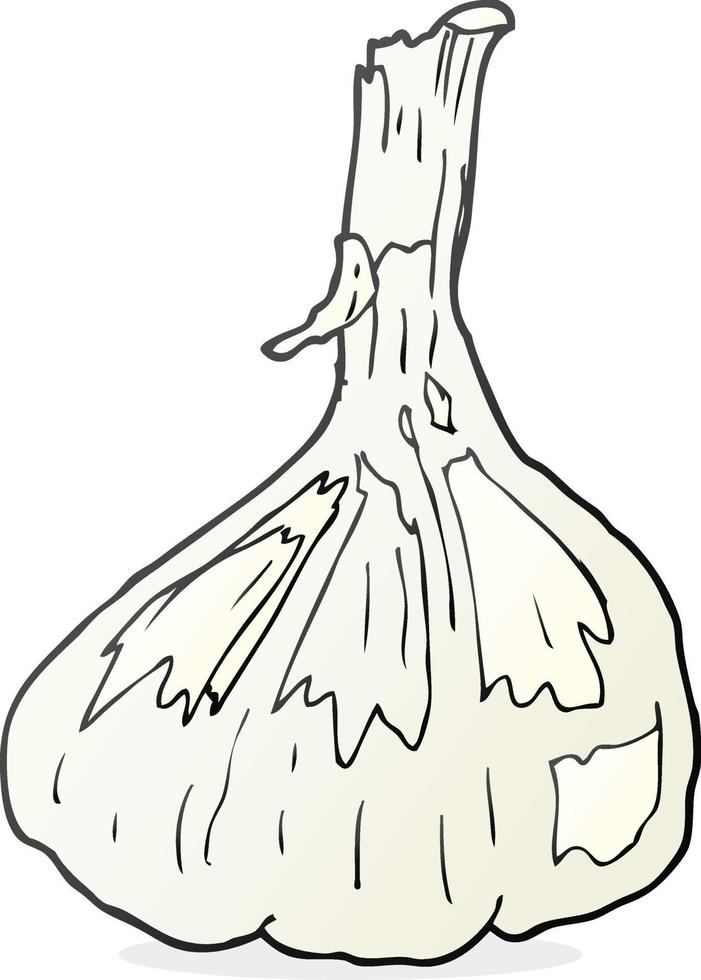doodle character cartoon garlic vector