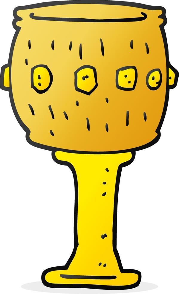 doodle character cartoon goblet vector