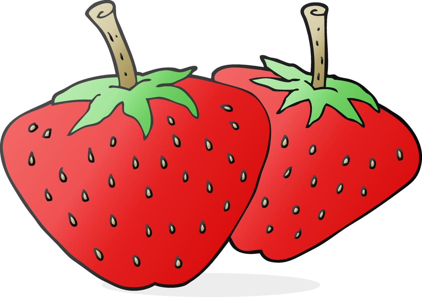 doodle character cartoon strawberries vector