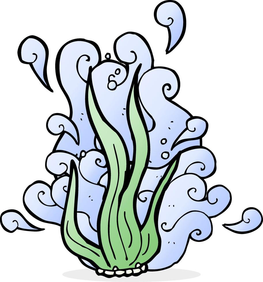 doodle character cartoon seaweed vector