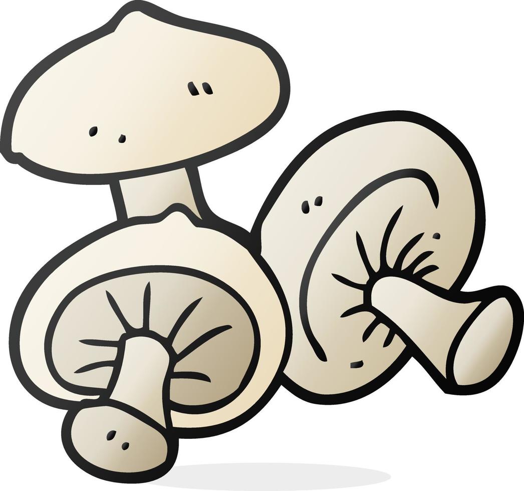 doodle character cartoon mushrooms vector