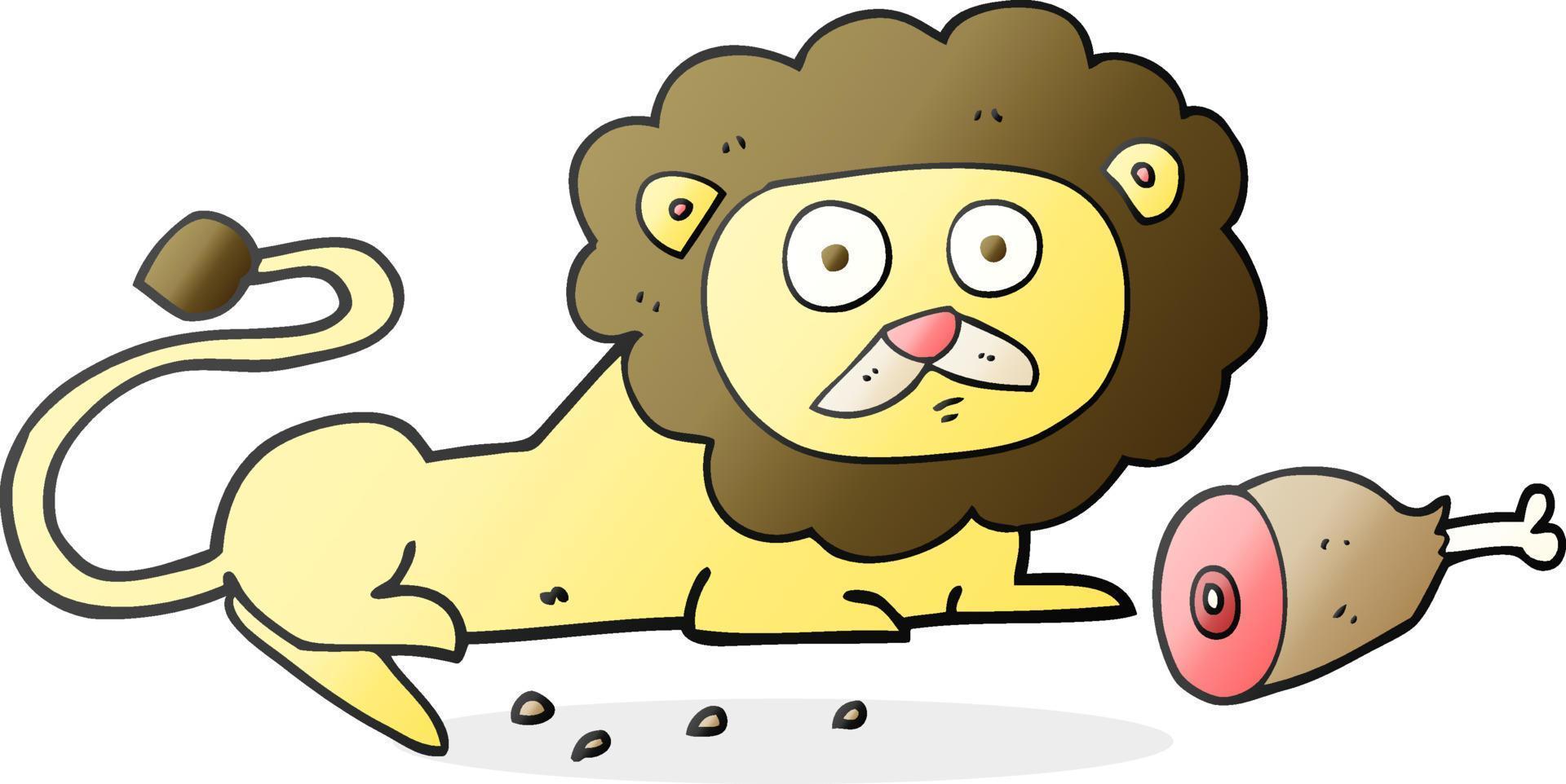 doodle character cartoon lion vector