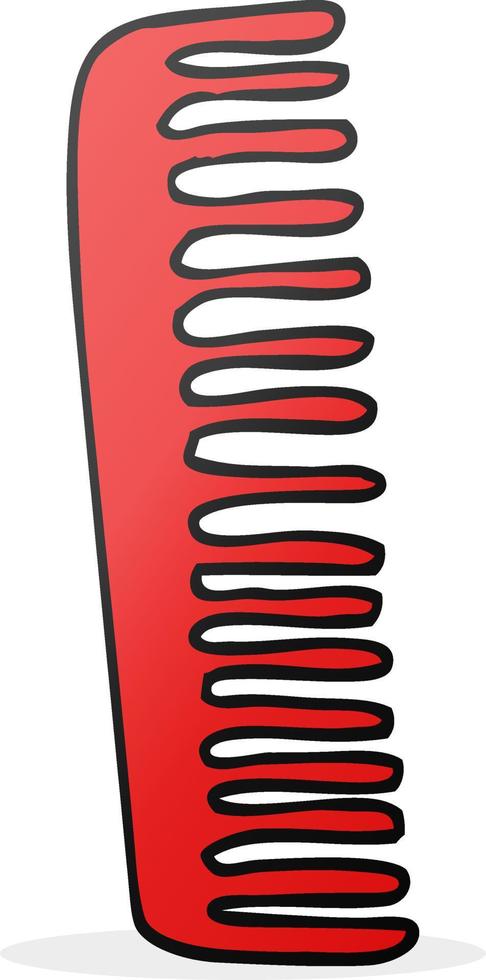 doodle character cartoon comb vector