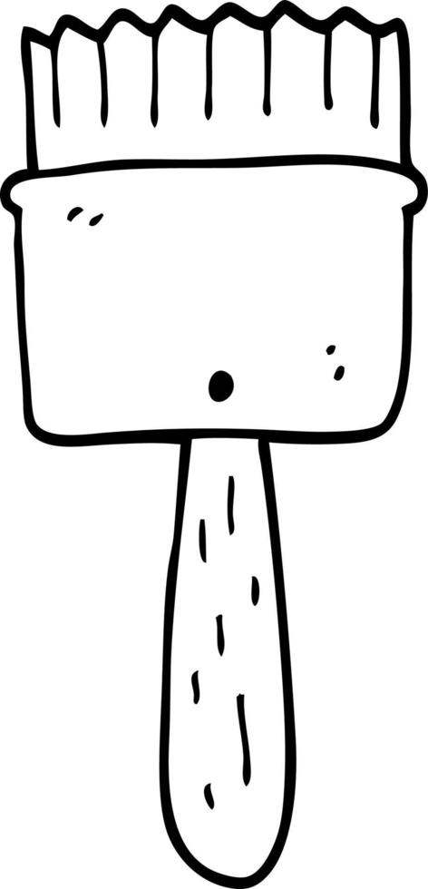 line drawing cartoon paintbrush vector