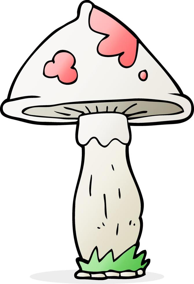 doodle character cartoon mushroom vector