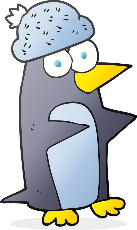 doodle character cartoon penguin vector